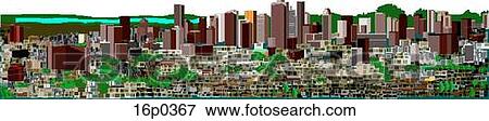 Clip Art - Montreal Skyline. Fotosearch