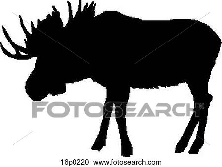 Moose (CN) View Large Clip Art Graphic Clipart - Moose (CN). Fotosearch