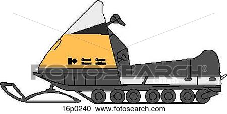 Motorized Toboggan View Large Clip Art Graphic Clipart - Motorized Toboggan. Fotosearch