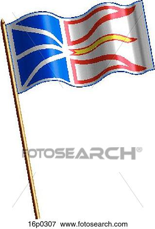 Download Newfoundland Flag, waving Clip Art | 16p0307 | Fotosearch