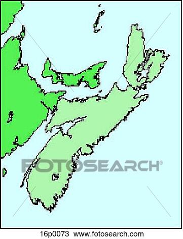 Nova Scotia View Large Clip Art Graphic Clipart - Nova Scotia. Fotosearch