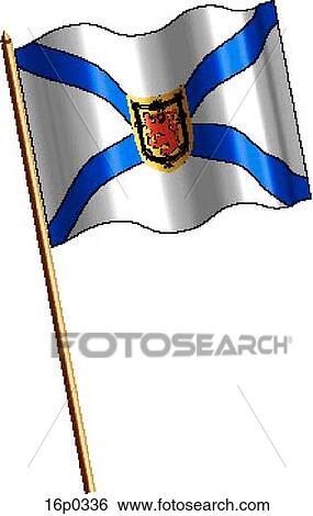 Clip Art - Nova Scotia Flag, waving. Fotosearch