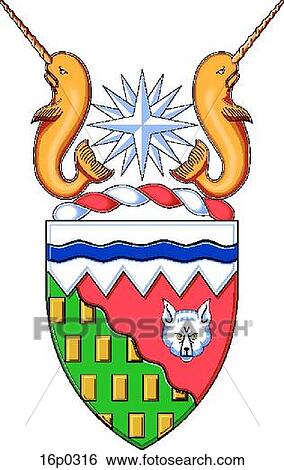 Clip Art - NW Territories C of Arms. Fotosearch
