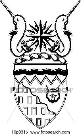 Clipart - NW Territories C of Arms. Fotosearch