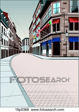 Clip Art - Old Montreal. Fotosearch