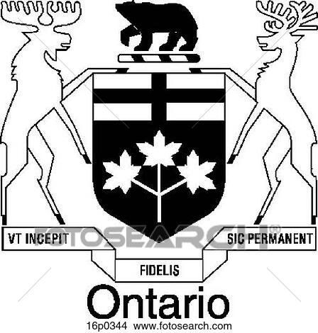 Clipart - Ontario Coat of Arms. Fotosearch