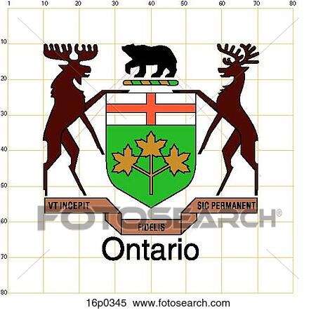 Ontario Coat of Arms View Large Clip Art Graphic Clipart - Ontario Coat of Arms. Fotosearch