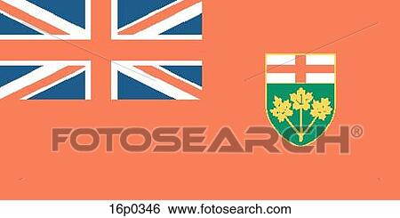 Ontario Flag View Large Clip Art Graphic Clip Art - Ontario Flag. Fotosearch