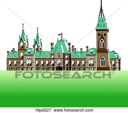 Parliament Hill E Building View Large Clip Art Graphic Clip Art - Parliament Hill E Building. Fotosearch
