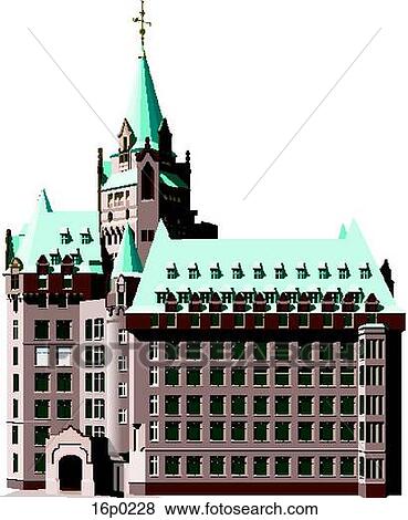 Parliament Hill W Building View Large Clip Art Graphic Clip Art - Parliament Hill W Building. Fotosearch