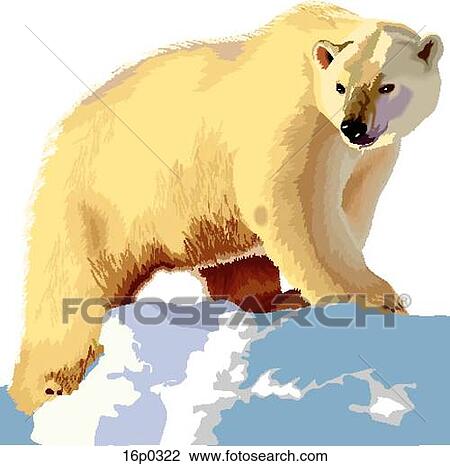 Polar Bear View Large Clip Art Graphic Clipart - Polar Bear. Fotosearch