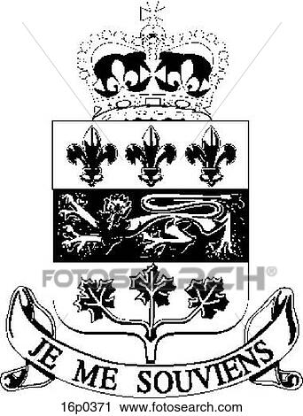 Quebec Coat of Arms View Large Clip Art Graphic Clipart - Quebec Coat of Arms. Fotosearch
