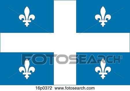 Clipart - Quebec Flag. Fotosearch