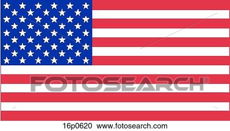 Clipart - US Flag_. Fotosearch