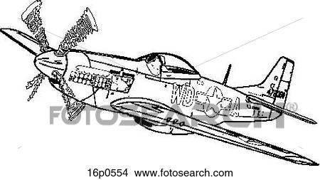 Clipart - US P-51. Fotosearch