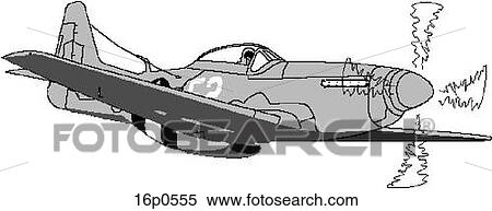 Clipart - US P-51 D-Day. Fotosearch