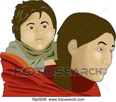 Woman & Child View Large Clip Art Graphic Clip Art - Woman & Child. Fotosearch