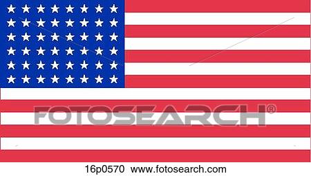 Clipart - WWII US Flag. Fotosearch