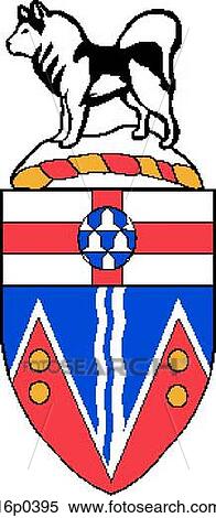 Yukon Coat of Arms View Large Clip Art Graphic Clipart - Yukon Coat of Arms. Fotosearch