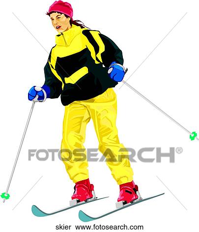 Clipart - SKIERgif, SKIER. Fotosearch