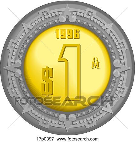 Clip Art - 1 Peso. Fotosearch