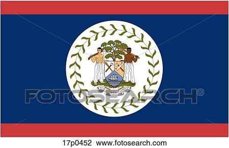 Belize- Bandera View Large Clip Art Graphic Clipart - Belize- Bandera. Fotosearch