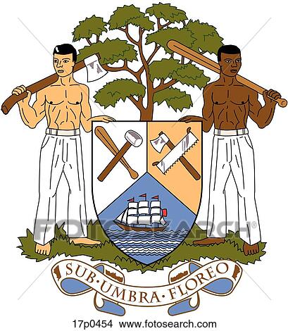 Belize- Escudo View Large Clip Art Graphic Clipart - Belize- Escudo. Fotosearch