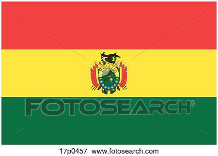 Clip Art - Bolivia- Bandera. Fotosearch