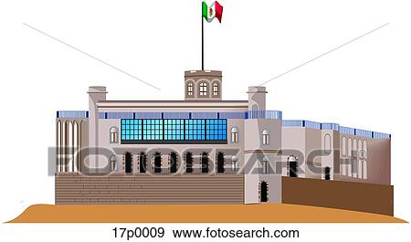 Clip Art - Castillo de Chapultepec. Fotosearch