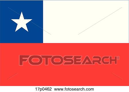 Clipart - Chile- Bandera. Fotosearch