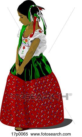 Clipart - China Poblana. Fotosearch