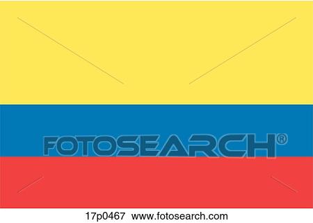 Clip Art - Colombia- Bandera. Fotosearch