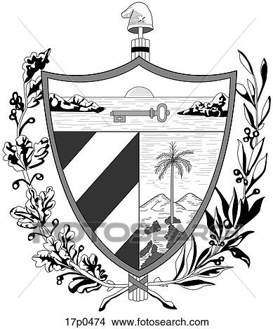 Clipart - Cuba- Escudo. Fotosearch