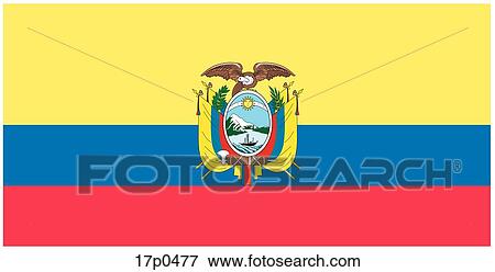 Clip Art - Ecuador- Bandera. Fotosearch