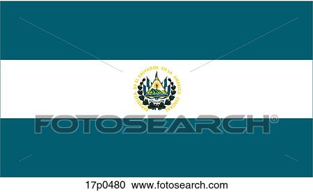 El Salvador- Bandera View Large Clip Art Graphic Clipart - El Salvador- Bandera. Fotosearch