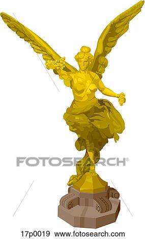 Clip Art - Estatua del Angel. Fotosearch