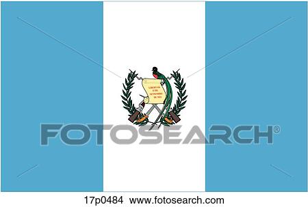 Guatemala- Bandera View Large Clip Art Graphic Clipart - Guatemala- Bandera. Fotosearch