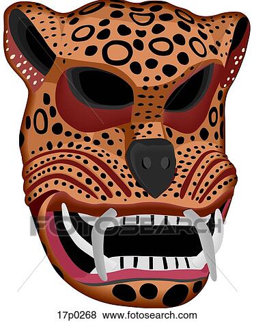 Clip Art - Mascara Jaguar. Fotosearch