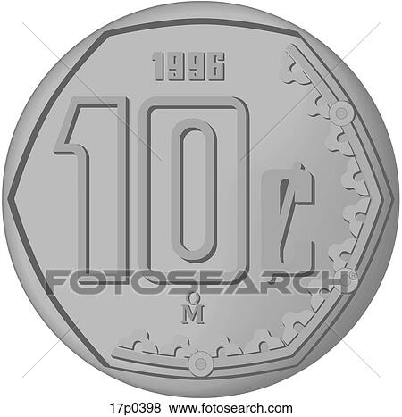 MEX 10 Centavos View Large Clip Art Graphic Clip Art - MEX 10 Centavos. Fotosearch