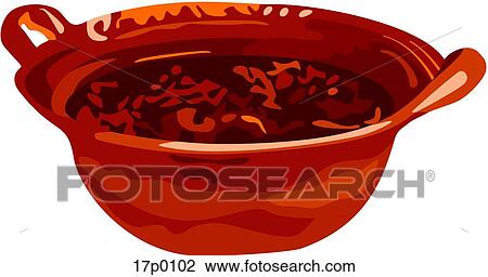 Clipart - Olla con Mole. Fotosearch