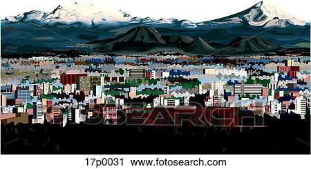 Clipart - Panoramica de Mexico. Fotosearch