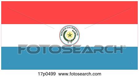 Clip Art - Paraguay- Bandera. Fotosearch