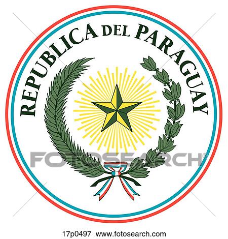 Clip Art - Paraguay fte- Escudo. Fotosearch