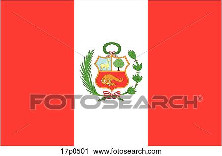 Peru- Bandera View Large Clip Art Graphic Clipart - Peru- Bandera. Fotosearch