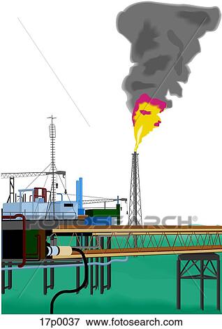 Clip Art - Pozo Petrolero 1. Fotosearch