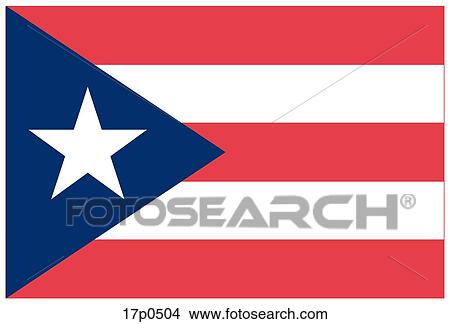 Puerto Rico- Bandera View Large Clip Art Graphic Clipart - Puerto Rico- Bandera. Fotosearch