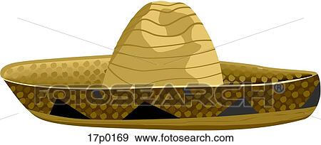 Clip Art - Sombrero de Paja. Fotosearch