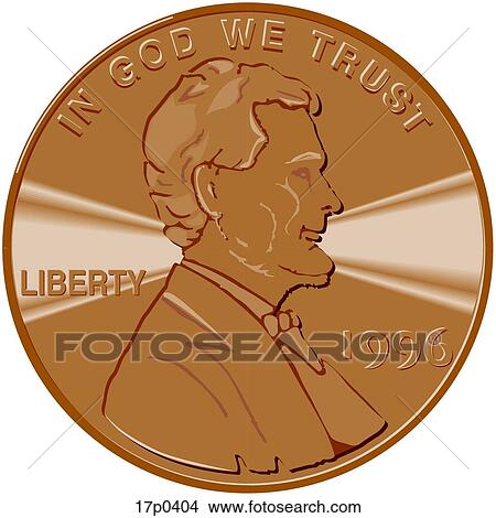 Clipart - US 1 Cent. Fotosearch