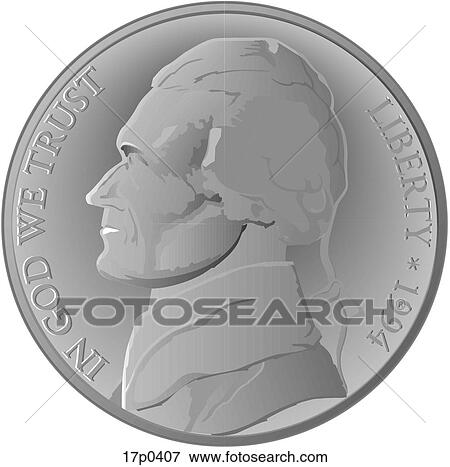 US 5 Cents Clip Art | 17p0407 | Fotosearch