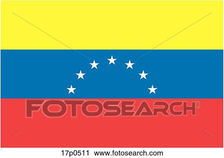 Clipart - Venezuela- Bandera Civil. Fotosearch